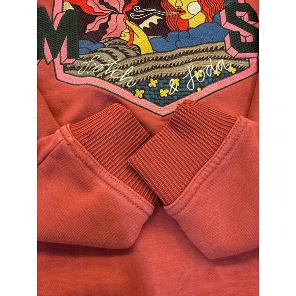 Scotch & Soda Felpa Organic Cotton Embroidered Sweatshirt Red Earth NEW Size M - Picture 7 of 11